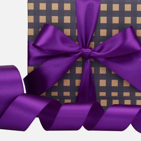 Wholesale 8 rolls - 1.5 inch Gift Wrap Ribbon 50 Yards Yellow Purple Pink - Picture 6 of 9